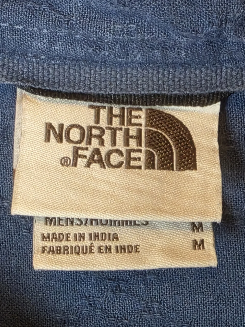 The North Face Men's Hemp Blend Short Sleeve Button-Down Shirt Medium Faded Blue